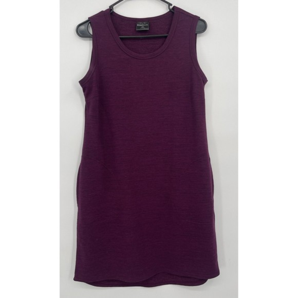 32 Degrees Small Sleeveless‎ Fleece Lined Dress Womens Purple Heathered Pockets